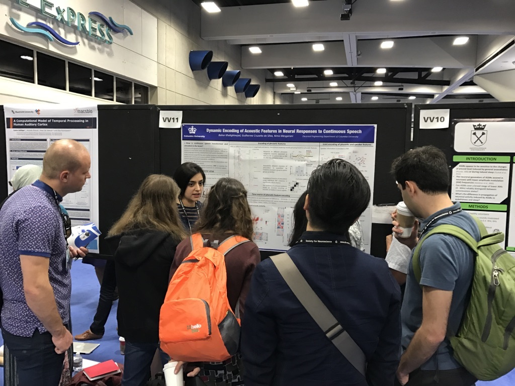 Bahar presenting her first poster.