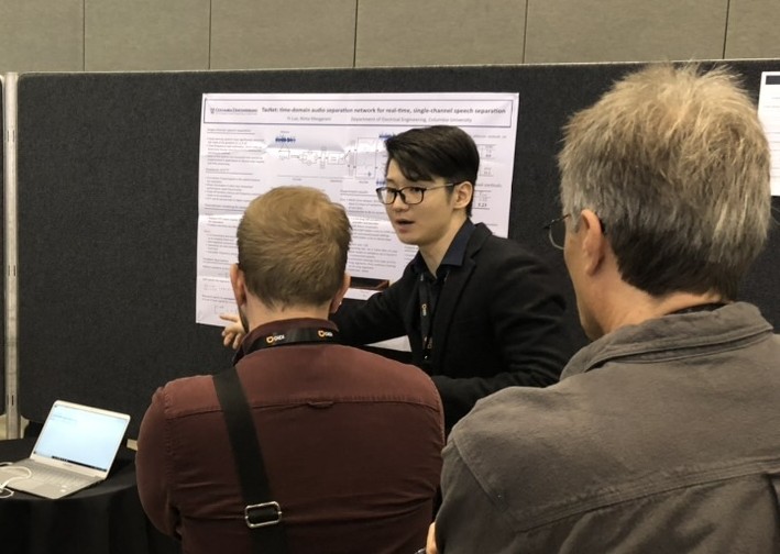 Yi presenting tasnet for the first time